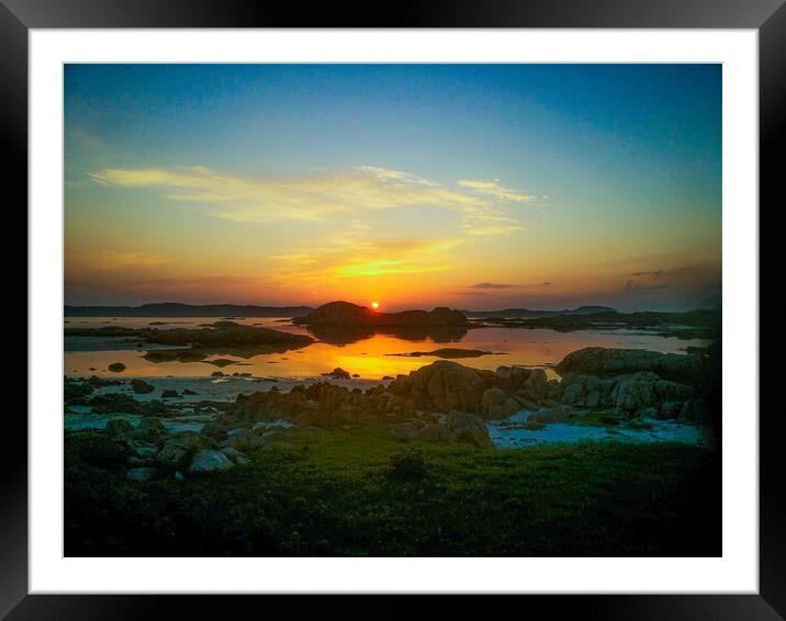 Sundown from Fionnport Framed Mounted Print by alan todd