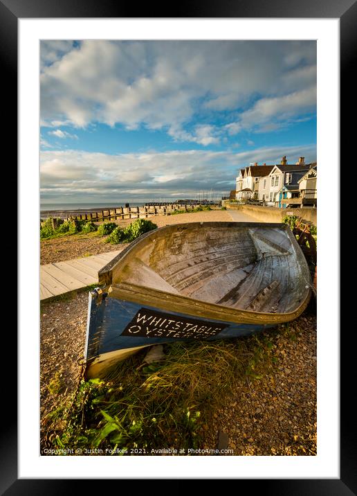 The seafront at Whitstable, Kent Framed Mounted Print by Justin Foulkes