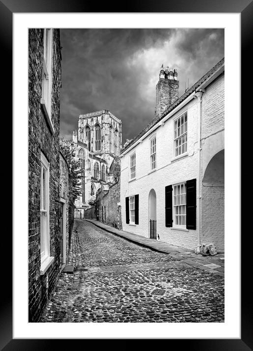 Chapter House Street and York Minster   Framed Mounted Print by Darren Galpin