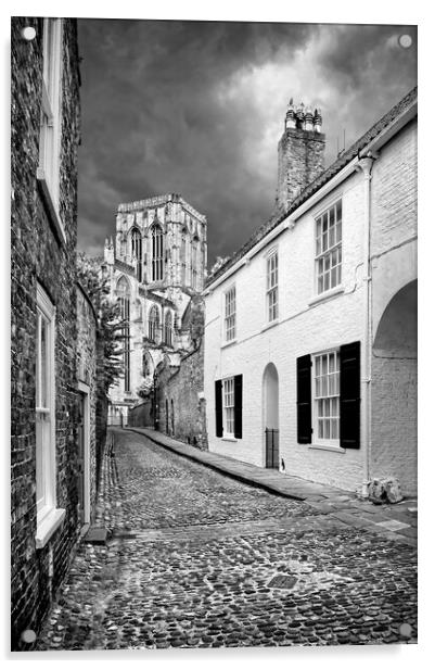 Chapter House Street and York Minster   Acrylic by Darren Galpin