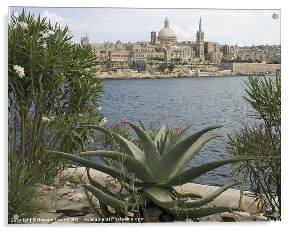 Valletta waterfront Acrylic by Howard Corlett