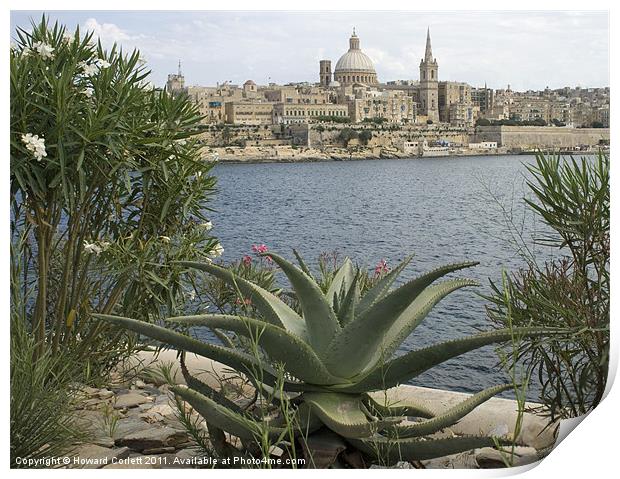 Valletta waterfront Print by Howard Corlett