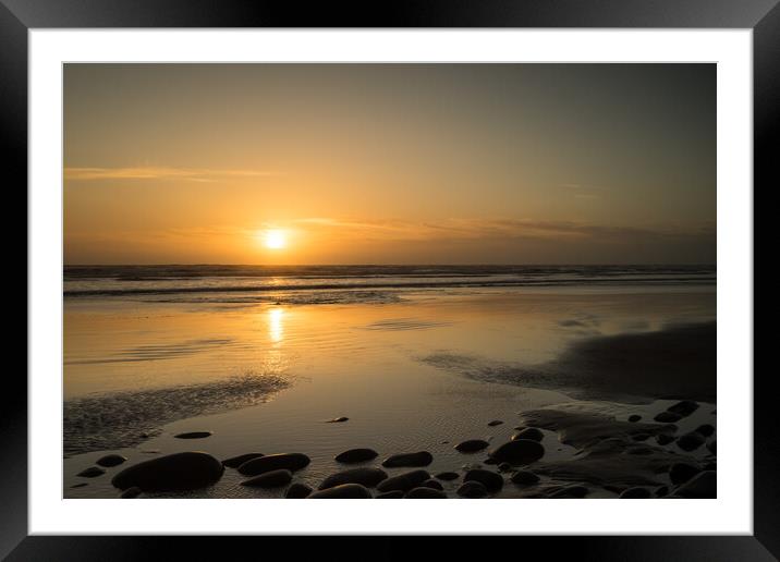 Westward Ho! sunset Framed Mounted Print by Tony Twyman