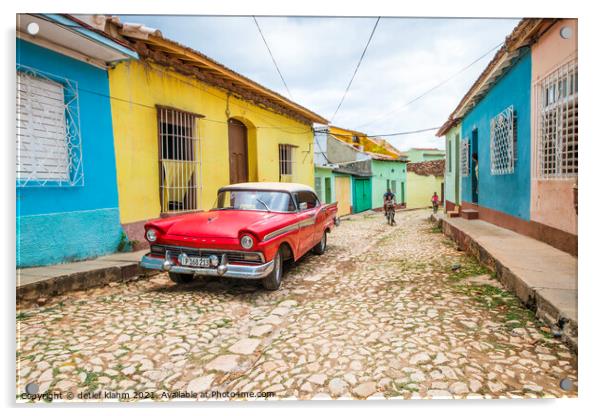 Classic Car in Trinidad, Cuba Acrylic by detlef klahm