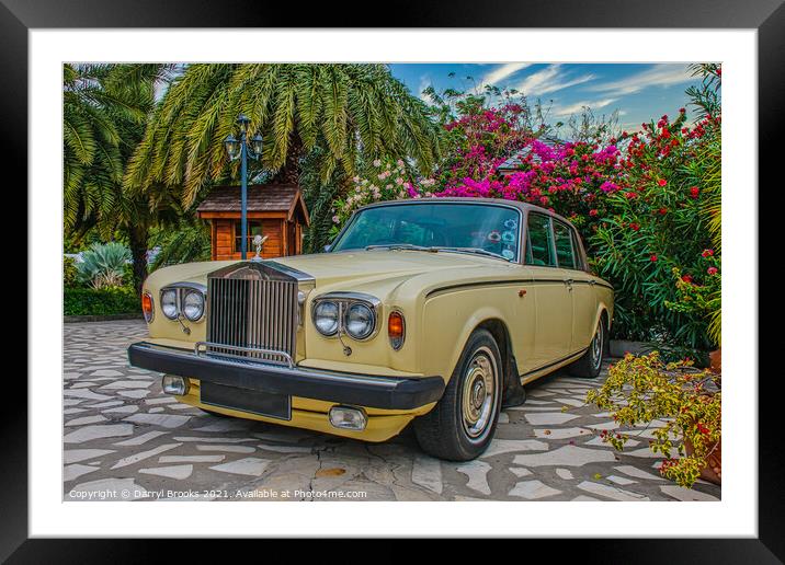 Rolls Royce in Tropical Garden Framed Mounted Print by Darryl Brooks