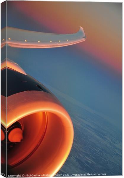 Airplane jet engine abstract  Canvas Print by PhotOvation-Akshay Thaker