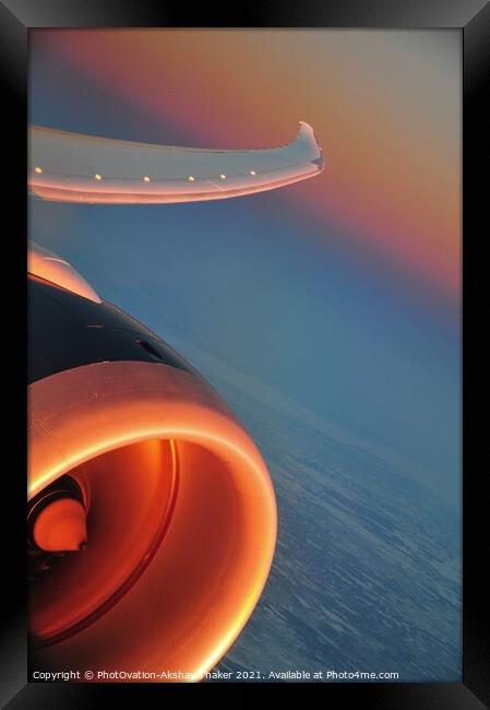 Airplane jet engine abstract  Framed Print by PhotOvation-Akshay Thaker