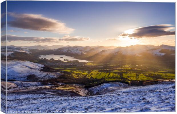 Keswick and the Northern Lake District Canvas Print by Nigel Wilkins
