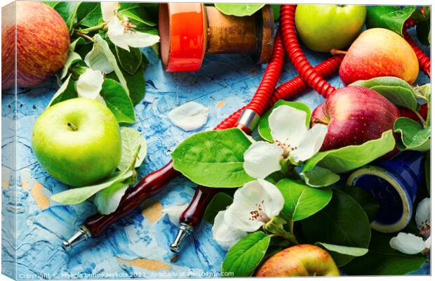 Turkish shisha with fresh apple flavor Canvas Print by Mykola Lunov Mykola