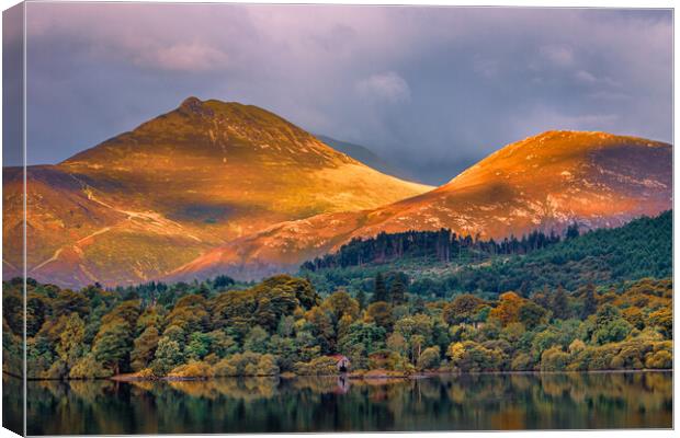 Derwentwater and Catbells Canvas Print by John Frid