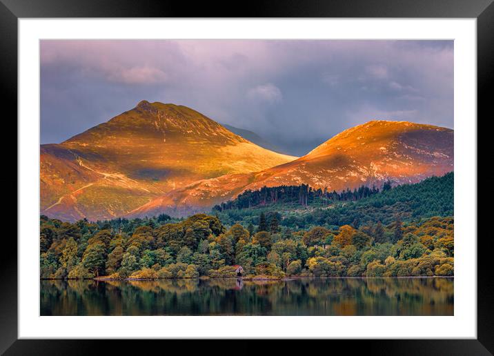 Derwentwater and Catbells Framed Mounted Print by John Frid