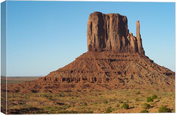 Elephant Butte in Monument Valley Canvas Print by Dietmar Rauscher