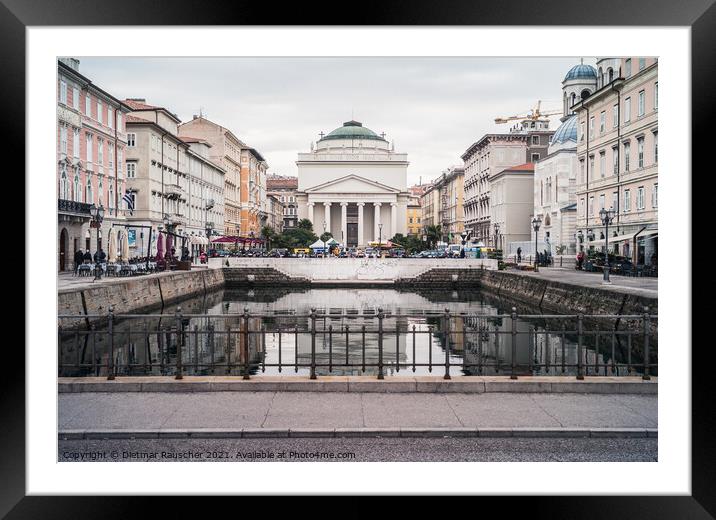 Grand Canal of Trieste and the Church of Sant'Antonio Taumaturgo Framed Mounted Print by Dietmar Rauscher