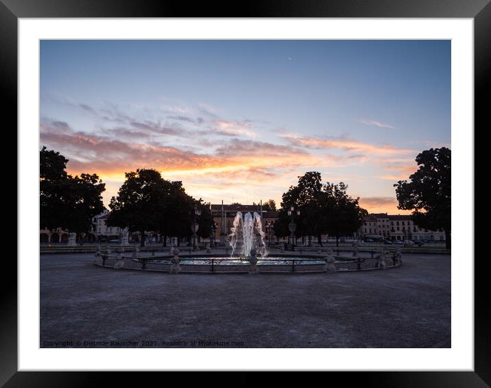Fountain in the Prato della Valle on Isola Memmia in Padova at S Framed Mounted Print by Dietmar Rauscher