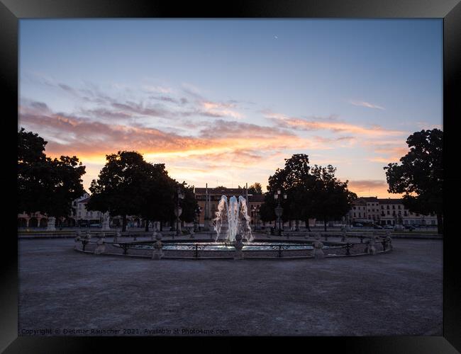 Fountain in the Prato della Valle on Isola Memmia in Padova at S Framed Print by Dietmar Rauscher