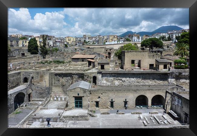 Herculaneum old and New Italy Framed Print by Diana Mower