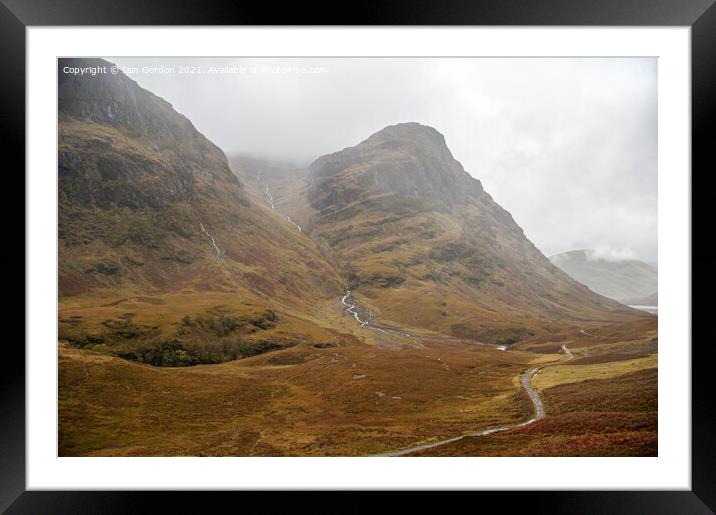 Valley of Glencoe Scotland Framed Mounted Print by Iain Gordon
