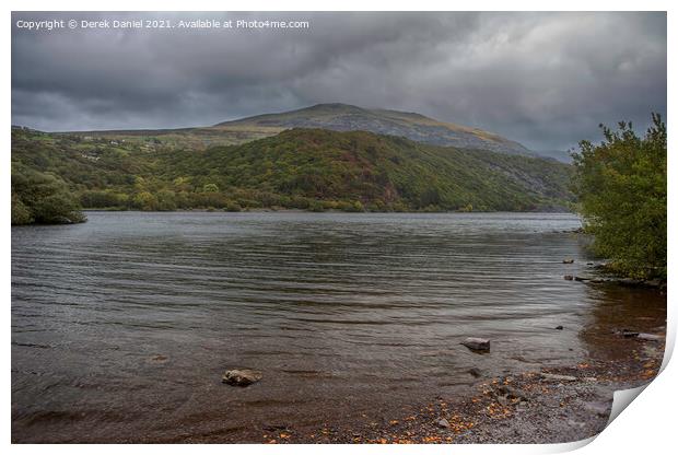 Storm over LLyn Padarn Print by Derek Daniel