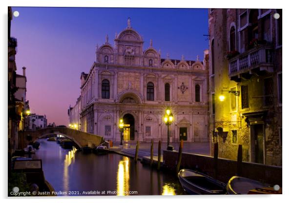 Scuola Grande di San Marco, Venice, Italy Acrylic by Justin Foulkes