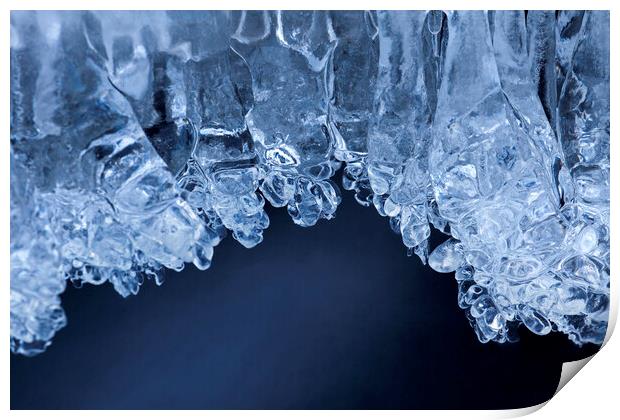 Icicles over River Print by Arterra 