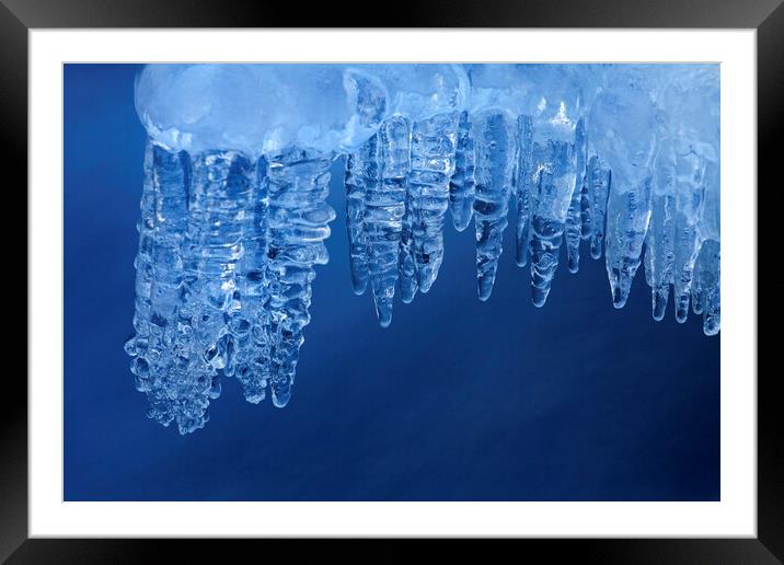 Ice formations and Icicles Framed Mounted Print by Arterra 