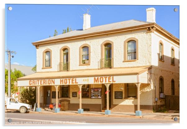 Criterion Hotel Motel - Quorn Acrylic by Laszlo Konya