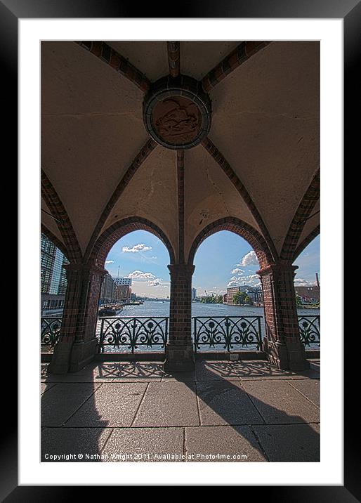 OberbaumbrÃ¼cke Berlin Framed Mounted Print by Nathan Wright