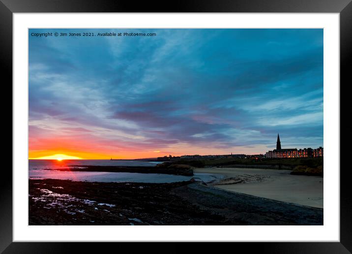 Here comes Sunday Morning at Cullercoats Framed Mounted Print by Jim Jones