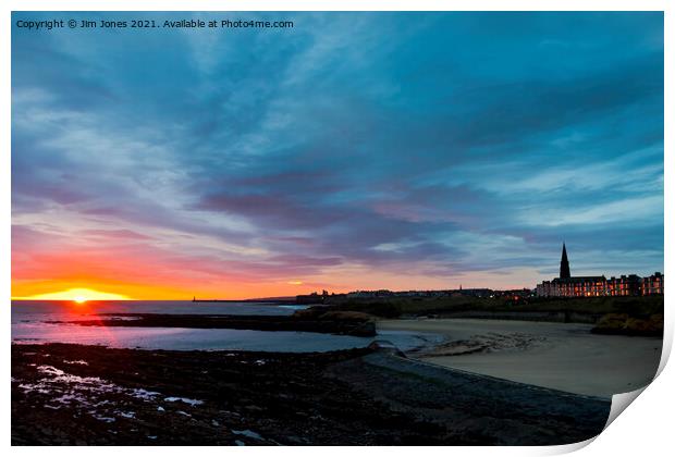 Here comes Sunday Morning at Cullercoats Print by Jim Jones