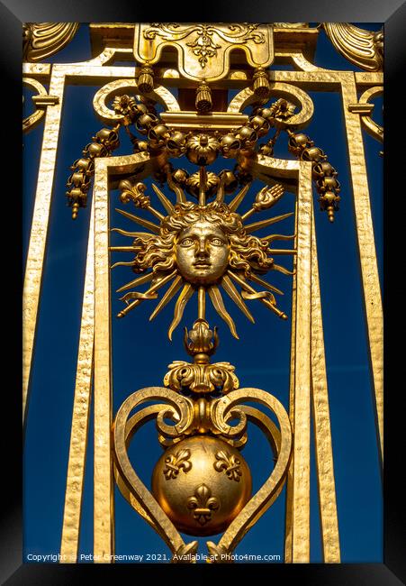 Sun King  at Château de Versailles Framed Print by Peter Greenway