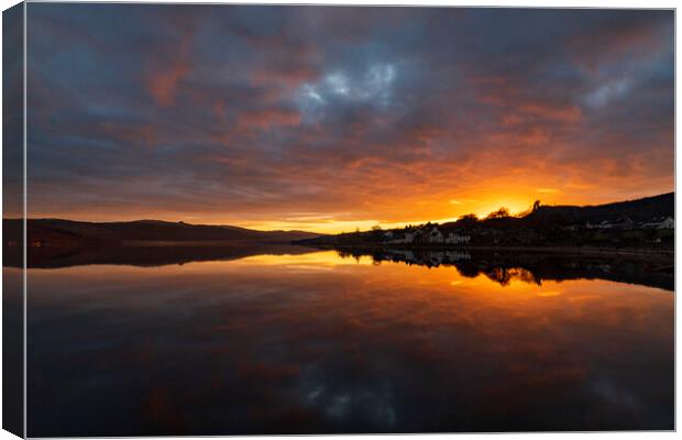 Winter Sunset on Loch Fyne Canvas Print by Rich Fotografi 