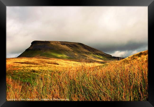 Pen-y-Ghent Framed Print by Paul Clifton