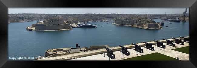 Grand Harbour, Valletta Framed Print by Howard Corlett