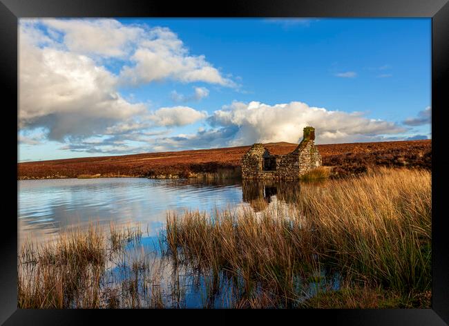 Llyn Conwy boathouse Framed Print by Rory Trappe