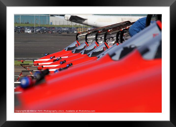 Red Arrows Cockpits nose cones Framed Mounted Print by Alister Firth Photography