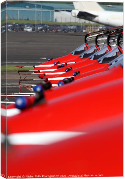 Red Arrows Cockpits nose cones Canvas Print by Alister Firth Photography