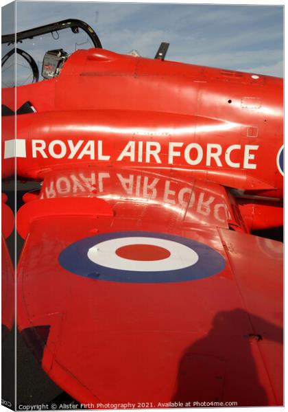 Red Arrows Close  Canvas Print by Alister Firth Photography