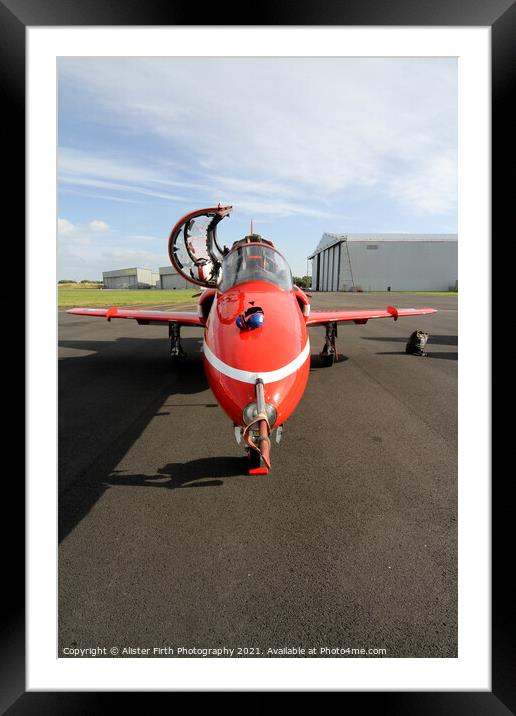 Red Arrows nose  Framed Mounted Print by Alister Firth Photography