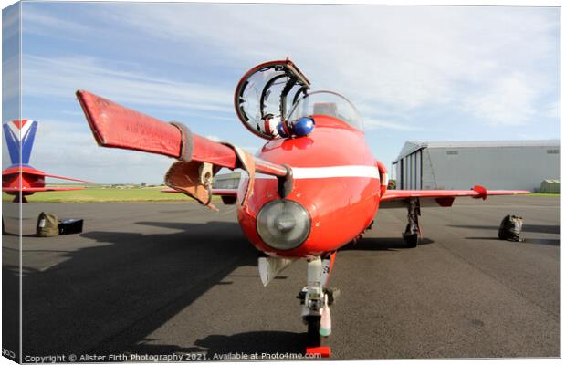 Red Arrows nose  Canvas Print by Alister Firth Photography