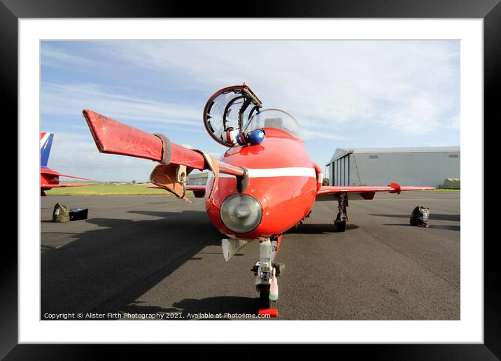 Red Arrows nose  Framed Mounted Print by Alister Firth Photography
