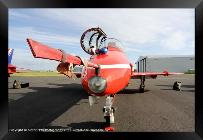 Red Arrows nose  Framed Print by Alister Firth Photography
