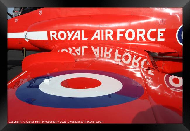 Red Arrows Close up Framed Print by Alister Firth Photography