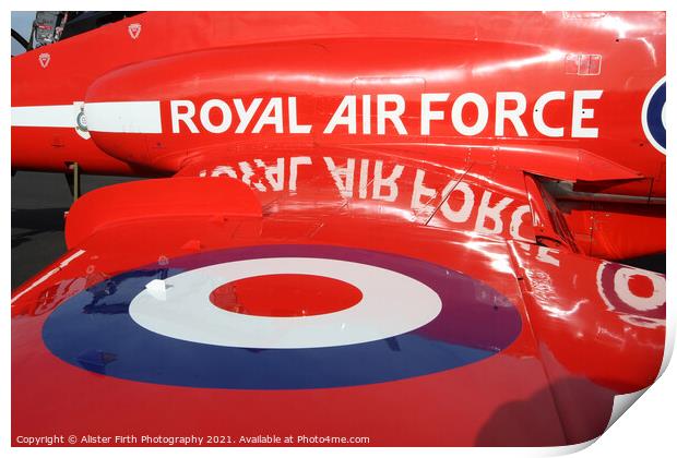Red Arrows Close up Print by Alister Firth Photography