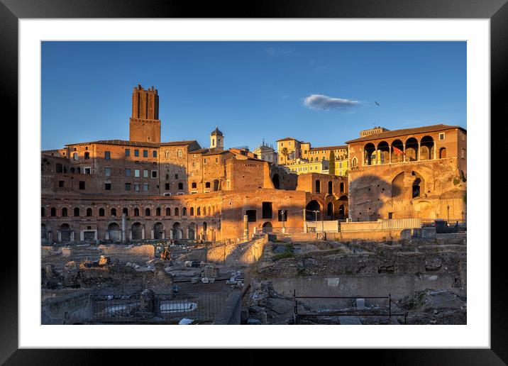 Trajan Forum and Market in Rome at Sunset Framed Mounted Print by Artur Bogacki
