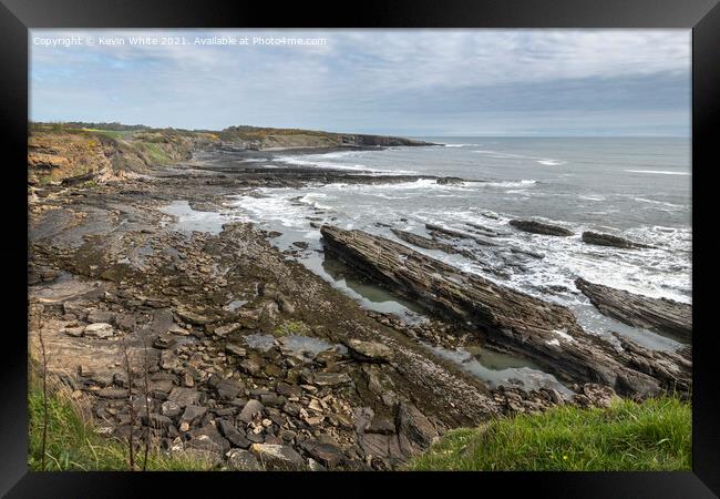 Howick coastline in Northumberland Framed Print by Kevin White