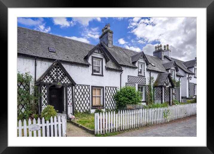 White Houses in Kenmore, Scotland Framed Mounted Print by Arterra 