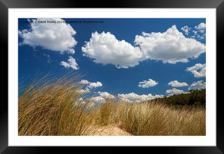 Summer Clouds above the Dunes At Wells Framed Mounted Print by David Powley