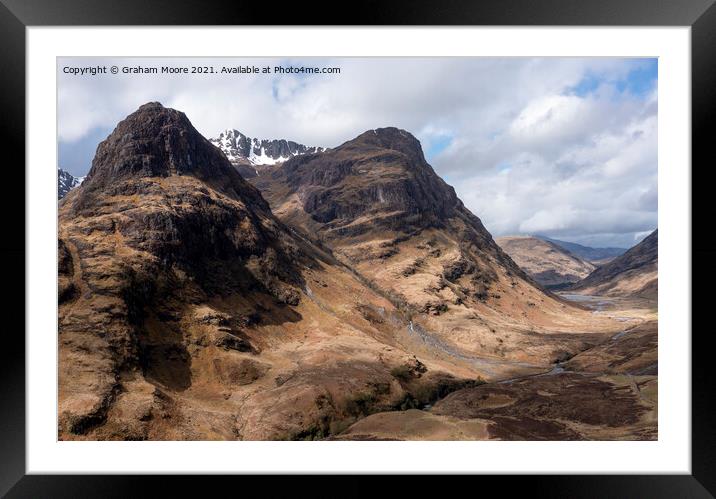 Three sisters of Glencoe Framed Mounted Print by Graham Moore