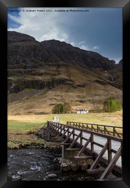 achnambeithach cottage glencoe Framed Print by Graham Moore