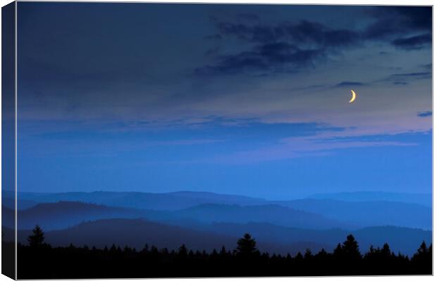 Vosges Mountains at Night, Alsace Canvas Print by Arterra 